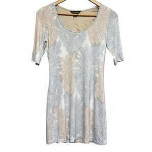Tommy Bahama Knit Resort Mini Dress Womens XS Casual Travel Beach Cruise Neutral